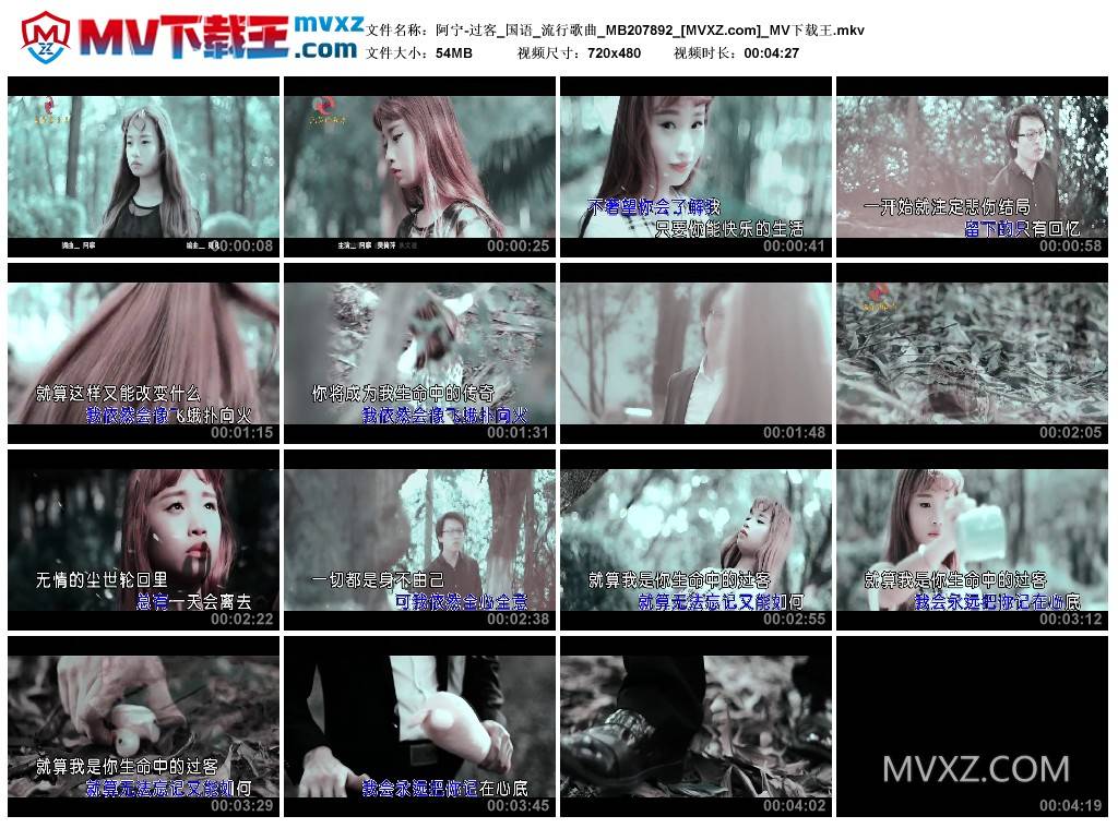 阿宁-过客_国语_流行歌曲_MB207892